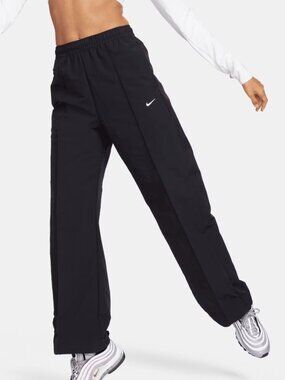 Nike Trend Woven Mid Rise Full Length Pants Women's - Black - Size S -FQ3588-010
